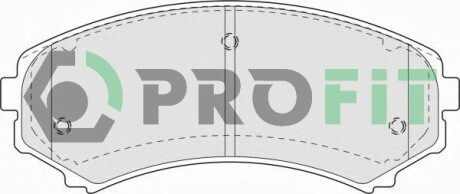 Колодки гальмівні дискові ПЕРЕДН MITSUBISHI PAJERO III 3.2-3.5 00-,IV 3.2-3.8. 07-,GRANDIS 2.0 2.4 0 -ua PROFIT 5000-1603