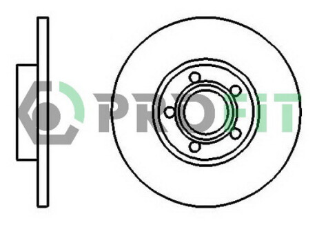 Диск тормозной передний AUDI 100 IV,AVANT 12/90-6/94 A4 I,AVANT 1/95-9/01 A6 I,AVANT 6/94-2/97 PROFIT 5010-0324