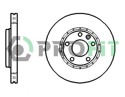 Диск тормозной передний NISSAN PRIMASTAR 09/02-,OPEL VIVARO 08/01- VIVARO COMBI 08/01-,RENAULT TRAFIC PROFIT 5010-1204