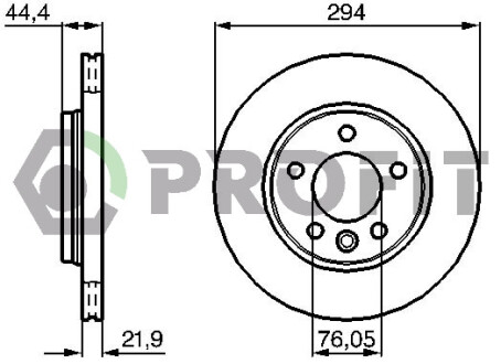 ДИСК тормозной задней VW MULTIVAN 04/03- TRANSPORTER BOX 04/03- TRANSPORTER BUS 04/03- TRANSPORTER FL PROFIT 5010-1286