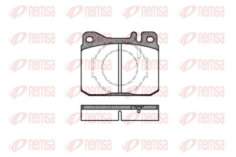 Колодки тормозные дисковые передние MB W123/S-CLASS W126/SL R107 01.1973- REMSA 0010.40