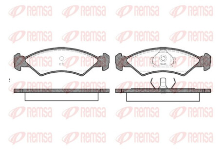 Колодки тормозные дисковые передние FORD FIESTA 02.1987- REMSA 0168.00