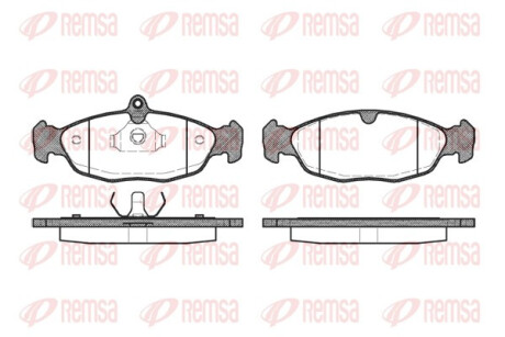 Колодки тормозные дисковые передние OPEL ASTRA F/COMBO/CORSA A/CORSA B/TIGRA/ VECTRA A 01.1996-,DAEWOO LA REMSA 0393.20