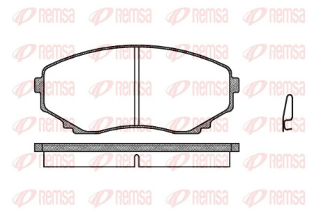 Колодки гальмівні дискові ПЕРЕДН MAZDA B2500,E2200 D,MPV 2.0TDI-2.5TD 96.02-,02.07- -ua REMSA 0397.00
