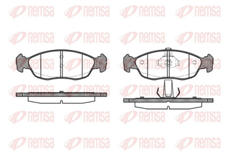 Колодки тормозные дисковые передние PEUGEOT 306 1994-2001 REMSA 0461.10