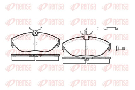 Колодки тормозные дисковые передние CITROEN JUMPER 94-02, FIAT DUCATO 94-02, PEUGEOT BOXER 94-02 REMSA 0486.02