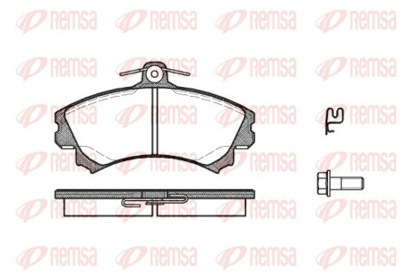 Колодки тормозные дисковые передние MITSUBISHI CARISMA 1.6, 1.6 16V, 1.9TD 95-, SPACE STAR 98-, VOLVO S40 REMSA 0590.21