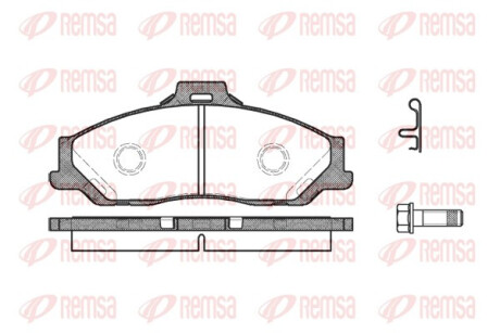 Колодки тормозные дисковые передние MAZDA B 2200-2600 99-06,BT-50 2.5-3.0TD 06- REMSA 0730.01