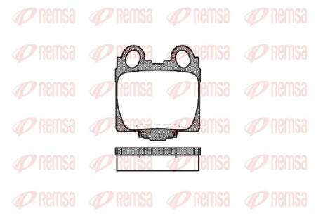 Колодки гальмівні дискові ЗАДН TOYOTA ALTEZZA 1# 98-05, MARK 11# 00-, CROWN 17# 99-, SOARER 01-, LEXUS -ua REMSA 0743.04