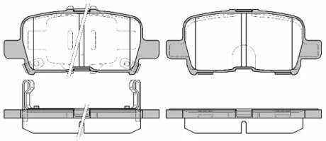 Колодки гальмівні дискові ACURA MDX 3.7 AWD 2006- -ua REMSA 0817.02