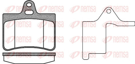 Колодки гальмівні дискові ЗАДН CITROEN C5 01- -ua REMSA 0830.20