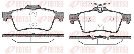 Колодки гальмівні дискові ЗАДН FORD FOCUS C-MAX 03-07,FOCUS II 04-;MAZDA 3 03-, 5 05-;VOLVO C30 06-,S4 -ua REMSA 0842.40