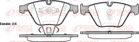 Колодки тормозные дисковые передние BMW 5(F10) 523I,528I,520D,525D,530D 2010- REMSA 0857.10