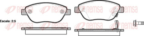 Колодки тормозные дисковые передние OPEL CORSA D 1.3CDTI 06- REMSA 0859.21