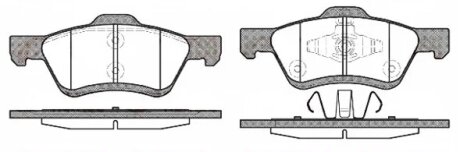 Колодки гальмівні дискові ПЕРЕДН MAZDA TRIBUTE 2.0I 16V 01.01- -ua REMSA 1124.00