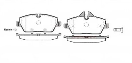 Колодки гальмівні дискові (комплект 4 шт.).)) REMSA 1131.10