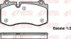 Колодки гальмівні дискові ПЕРЕДН MERCEDES BENZ CLS 2006 -, E-CLASS 2004 - 2009, S-CLASS 2005 -, SL 200 -ua REMSA 1202.00 (фото 1)
