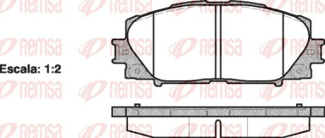 Колодка торм. диск. TOYOTA YARIS 1.0 VVT-I, 1.3 VVT-I,1.4D-4D 01/06- передн. REMSA 1224.00
