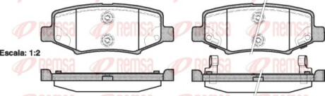 Колодки тормозные дисковые задние DODGE NITRO 2.8-4.0 07-,JEEP WRANGLER II-III 2.8 3.8 06- REMSA 1264.02
