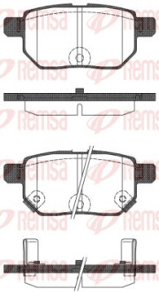 Колодки тормозные дисковые задние TOYOTA AURIS,COROLLA,IQ,PRIUS,URBAN CRUISER,YARIS 1.0I-1.8I 16V 07.01-, REMSA 1286.22