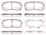 Колодки тормозные дисковые задние KIA SORENTO 2.2CRDI 2015- REMSA 1288.12 (фото 1)