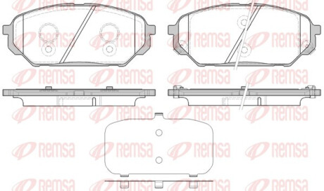 Колодки гальмівні дискові ПЕРЕДН HYUNDAI IX55 3.0 V6 CRDI 08- -ua REMSA 1322.12