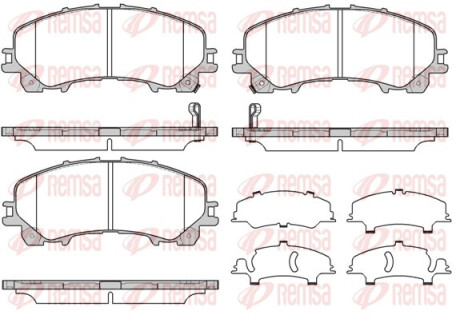 Колодки гальмівні дискові ПЕРЕДН INFINITI Q50 04/13-,Q60 COUPE 09/16- -ua REMSA 1407.12