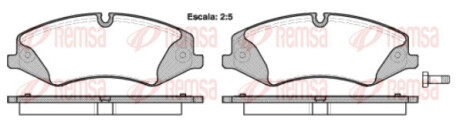 Колодки тормозные дисковые передние LANDROVER DISCOVERY III-IV 3.0 5.0 09-,RANGE ROVER III 3.6 06- 5.0 09 REMSA 1409.00
