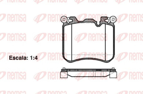 Колодки тормозные дисковые передние BMW X5 M 4.4,X6 M 4.4 09/09- REMSA 1413.00