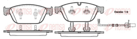Колодки гальмівні дискові ПЕРЕДН AUDI A6 2.0-3.0 2011-,A7 2010- -ua REMSA 1443.02