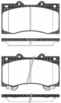 Колодки гальмівні дискові ПЕРЕДН NISSAN PATROL VI 5.6 2010- -ua REMSA 1506.02