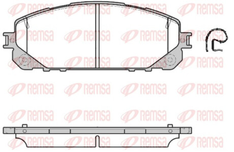 Колодки тормозные дисковые передние JEEP CHEROKEE 2.0CRD 3.2 2014- REMSA 1613.00
