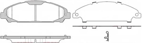 Колодки гальмівні дискові ПЕРЕДН FORD MUSTANG 02/14- -ua REMSA 1620.00