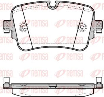 Колодки тормозные дисковые задние AUDI Q7 (4M) 01/15- 129X65,3X16,8 REMSA 1668.08