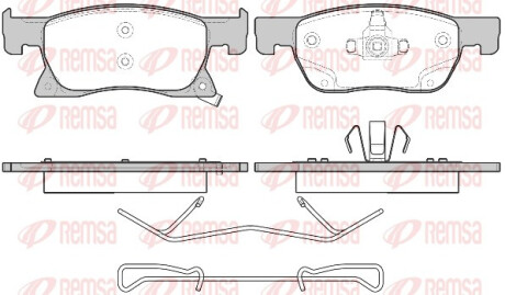 Колодки тормозные дисковые передние OPEL ASTRA K 06/15- REMSA 1681.02