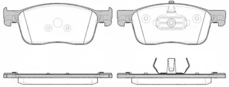 Колодки гальмівні дискові ПЕРЕДН CITROEN JUMPY 04/16- REMSA 1719.00