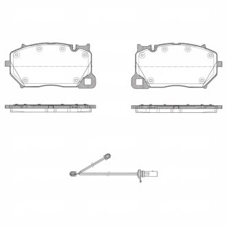 Колодки тормозные дисковые (комплект 4 шт.)) REMSA 1743.00