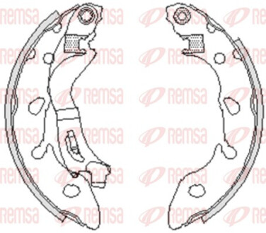 Колодки тормозные барабанные FIAT PANDA (169_) 09.2003-,500 (312_) 07.2010- REMSA 4249.00