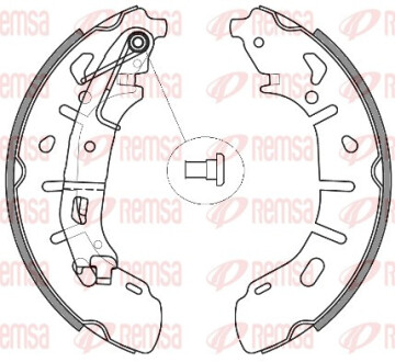 Колодки гальмівні барабанні FIAT DOBLO 1.3-2.0D 2010- -ua REMSA 4263.00