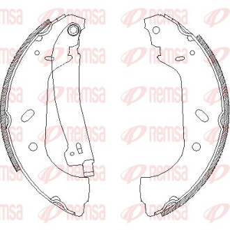 Колодки тормозные барабанные PEUGEOT EXPERT -2006,CITROEN JUMPY -06,FIAT SCUDO REMSA 4417.01