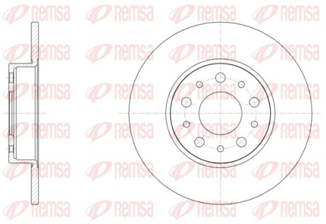 Диск гальмівний ЗАДН FIAT 500L 0.9-1.4 2012- -ua REMSA 61500.00