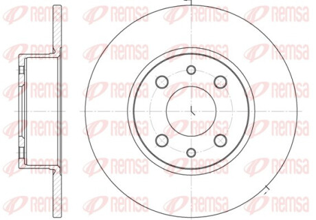 Диск гальмівний ЗАДН FIAT BRAVO 3/07- CROMA 12/85-12/96 LINEA 6/07- STILO VAN 1/03-,LANCIA DELTA III 7 -ua REMSA 6150.00