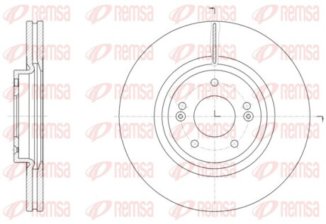 Диск гальмівний ПЕРЕДН HYUNDAI GRAND SANTA FE 06/13- SANTA FE II (CM) (03/06-) SANTA FE III (DM) (09/ -ua REMSA 61514.10