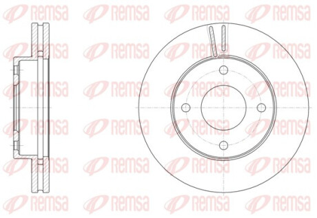 Диск тормозной передний NISSAN NV200/BOX 1.5 DCI, 1.6I 16V 10/02-,10/07- REMSA 61532.10