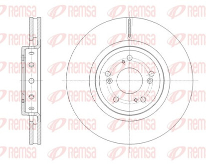 Диск гальмівний ПЕРЕДН HONDA CR-V IV (RM_) 01/12- -ua REMSA 61658.10