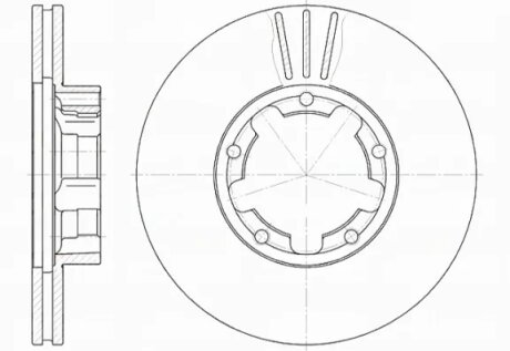 Диск гальмівний ПЕРЕДН NISSAN TRADE BOX 04/93-10/98 TRADE BOX 06/96-10/01 TRADE BOX 11/86-03/93 TRADE -ua REMSA 6234.11