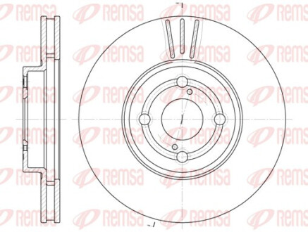 Диск гальмівний ПЕРЕДН TOYOTA COROLLA 1.4D-4D 04.07- REMSA 6703.10