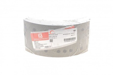 Накладки колодок гальмівних MB 809/811/814D (300x122mm) 1 ремонт UA63 ROTWEISS RW42079