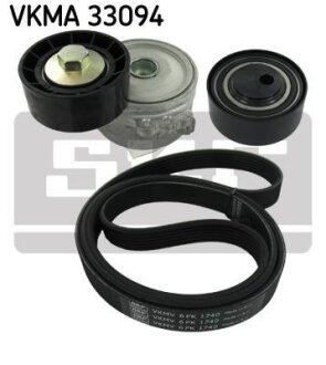 Фото роликовий модуль натягувача ременя (ролик, ремінь) SKF VKMA 33094 Роликовий модуль натягувача ременя (ролик, ремінь) SKF VKMA 33094