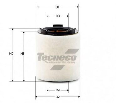 Фільтр повітряний на VW Polo/Skoda Fabia II 09- Tecneco AR10822S